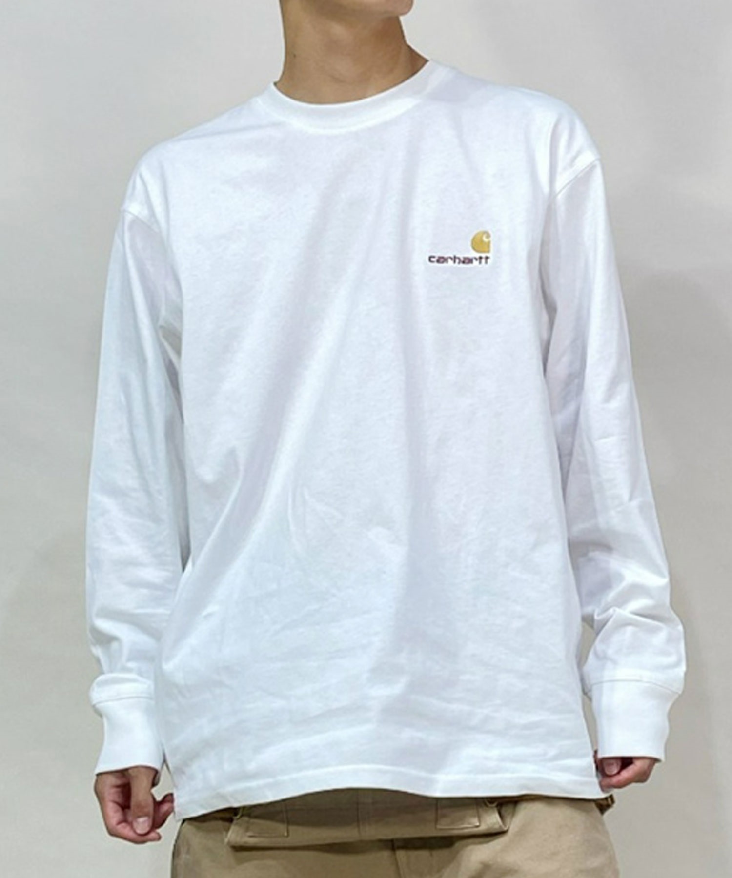 Carhartt WIP カーハートダブリューアイピー L/S AMERICAN SCRIPT T-SHIRT I029955 メンズ 長袖 Tシャツ JJ1 H15(02XX-M)