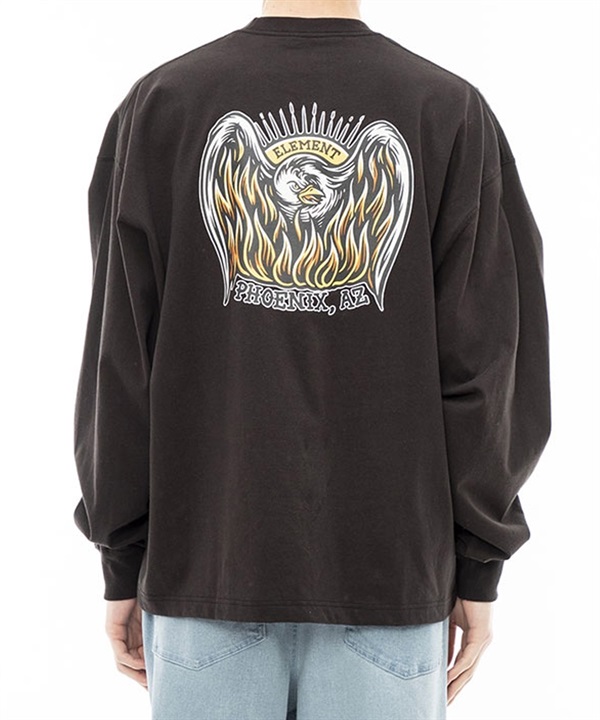 ELEMENT/エレメント TIMBER PHOENIX LS メンズ 長袖 Tシャツ TIMBER! コラボ ロンT オーバーサイズ クルーネック BD022-070