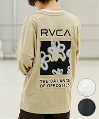 【クーポン対象】RVCA/ルーカ メンズ スクエアロゴT オーバーサイズ クルーネック長袖Tシャツ BD042-065(KHA-S)