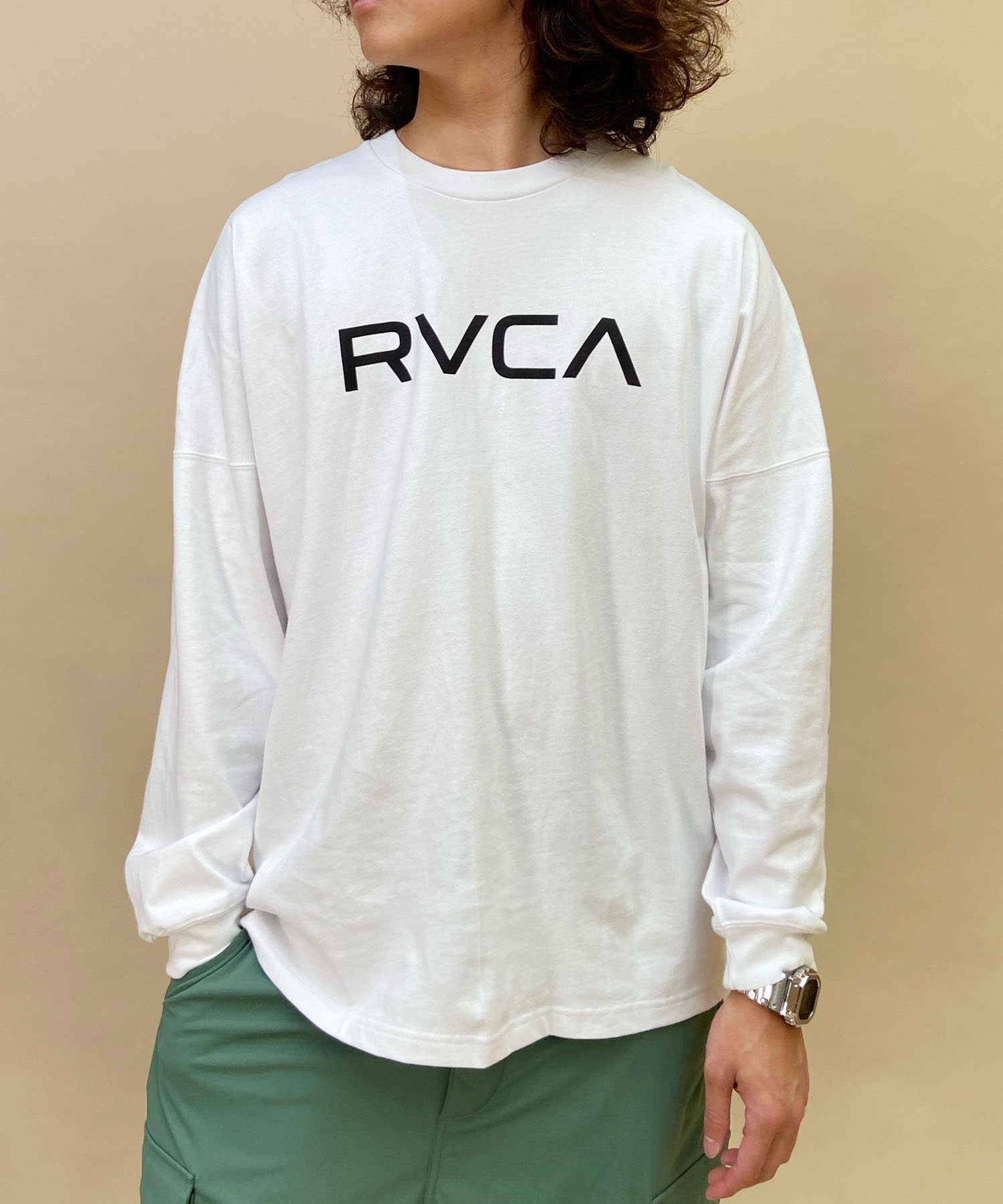RVCA/ルーカ ロゴロンT オーバーサイズ ドロップショルダー