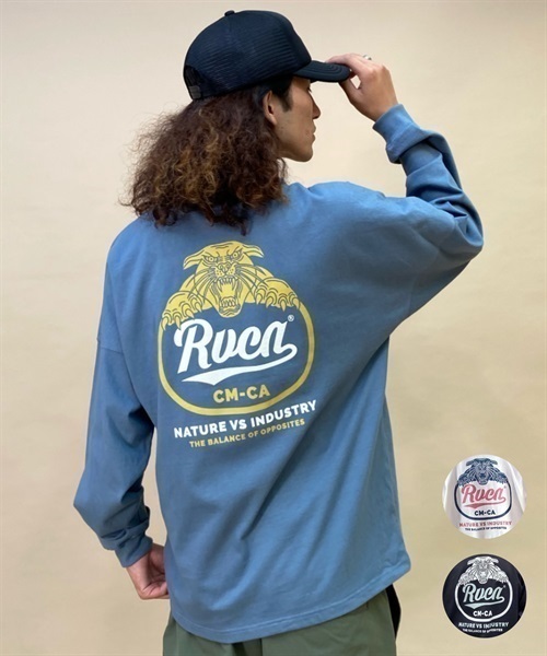 【クーポン対象】RVCA/ルーカ 長袖 Tシャツ ロンT クルーネック バックプリント ロゴ BD042-066(ANW-S)