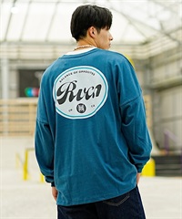 RVCA/ルーカ メンズ オーバーサイズロンT バックロゴ クルーネック長袖Tee BD042-226