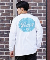 RVCA/ルーカ メンズ オーバーサイズロンT バックロゴ クルーネック長袖Tee BD042-226(WHT-S)