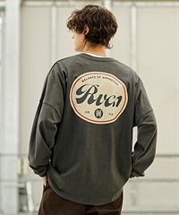 RVCA/ルーカ メンズ オーバーサイズロンT バックロゴ クルーネック長袖Tee BD042-226(PTK-S)