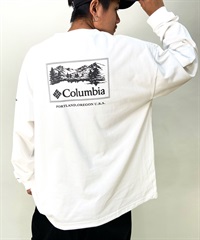 【ムラサキスポーツ別注】columbia/コロンビア サンライズエッジグラフィックロングスリーブティ ルーズシルエット バックプリント PM4853