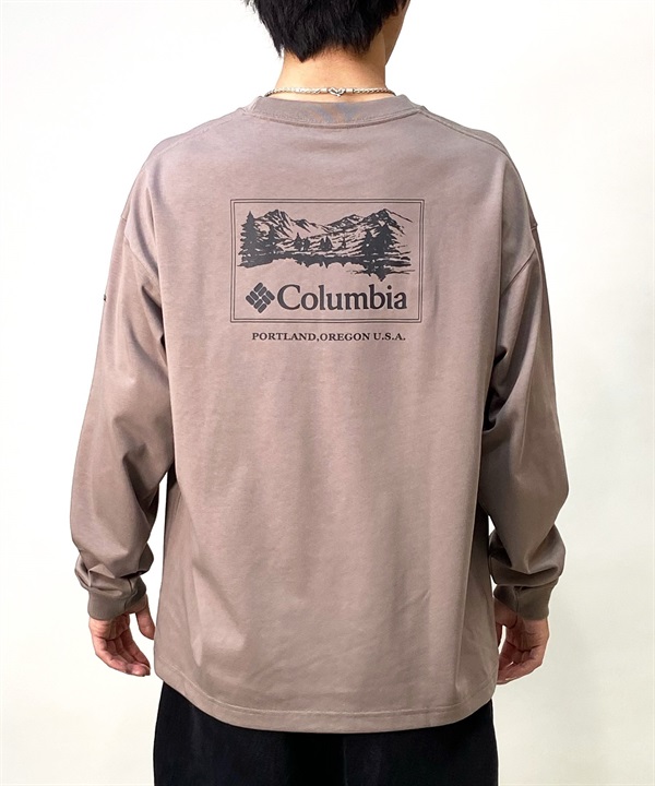 【ムラサキスポーツ別注】columbia/コロンビア サンライズエッジグラフィックロングスリーブティ ルーズシルエット バックプリント PM4853