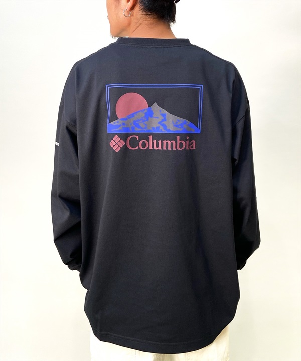 【ムラサキスポーツ別注】columbia/コロンビア サンライズエッジグラフィックロングスリーブティ ルーズシルエット バックプリント PM4853