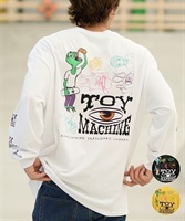 【ムラサキスポーツ限定】TOY MACHINE/トイマシーン 長袖 Tシャツ ロンT ビッグシルエット バックプリント MTMFDLT1(WHITE-M)