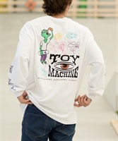 【ムラサキスポーツ限定】TOY MACHINE/トイマシーン 長袖 Tシャツ ロンT ビッグシルエット バックプリント MTMFDLT1(WHITE-M)