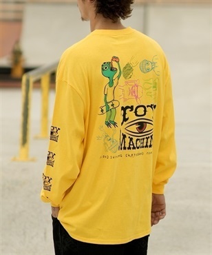 【ムラサキスポーツ限定】TOY MACHINE/トイマシーン 長袖 Tシャツ ロンT ビッグシルエット バックプリント MTMFDLT1