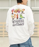 【ムラサキスポーツ限定】TOY MACHINE/トイマシーン 長袖 Tシャツ ロンT ビッグシルエット バックプリント MTMFDLT4(WHITE-M)