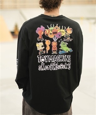 【マトメガイ対象】【ムラサキスポーツ限定】TOY MACHINE/トイマシーン 長袖 Tシャツ ロンT ビッグシルエット バックプリント MTMFDLT4