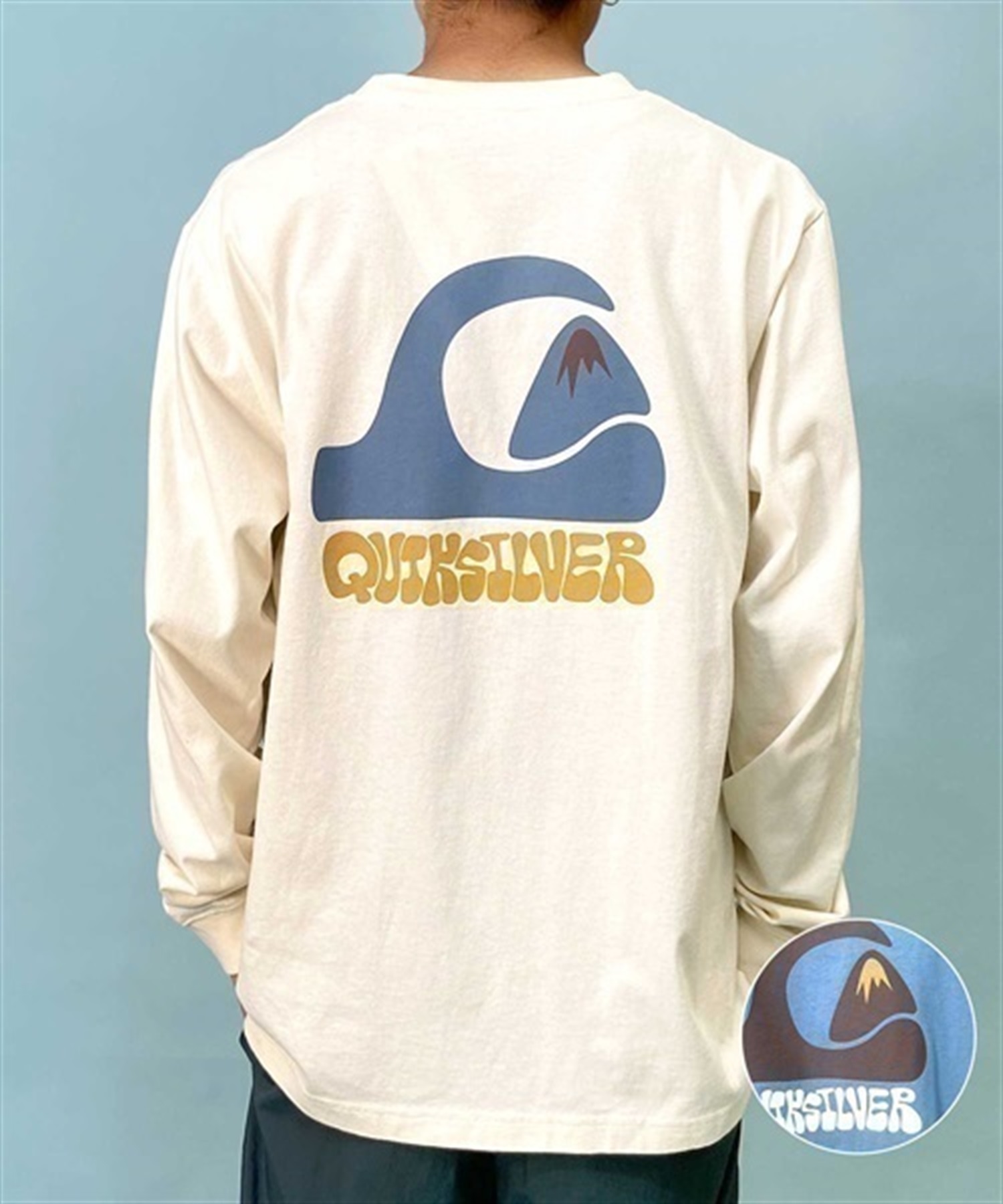 QUIKSILVER/クイックシルバー ロンTEE バックプリント クルーネック レギュラーフィット 長袖 Tシャツ QLT234042