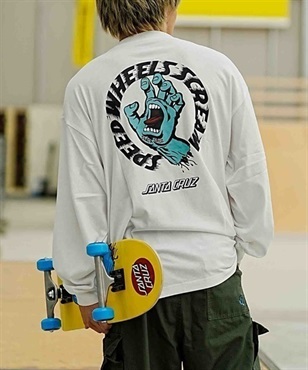 【マトメガイ対象】【ムラサキスポーツ限定】SANTACRUZ/サンタクルーズ Speed Wheels Strip L/S Tee 502233403