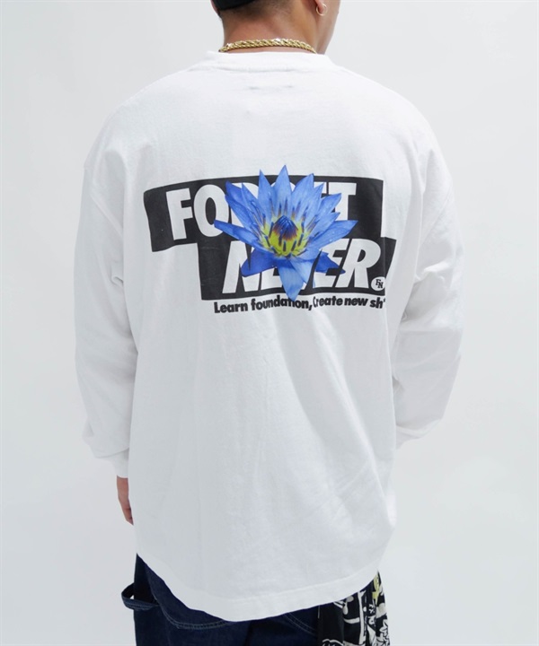 FORGET NEVER/フォーゲットネバー メンズ ロゴロンT バックロゴ クルーネック長袖Tee 234OO1LT117FN ムラサキスポーツ別注