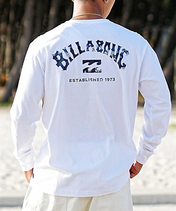 【マトメガイ対象】BILLABONG ビラボン BE011-050 メンズ 長袖 Tシャツ ロゴ ロンT バックプリント クルーネックロンT