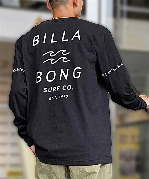 BILLABONG ビラボン BE011-051 メンズ 長袖 Tシャツ ロゴ ロンT バックプリント クルーネックロンT