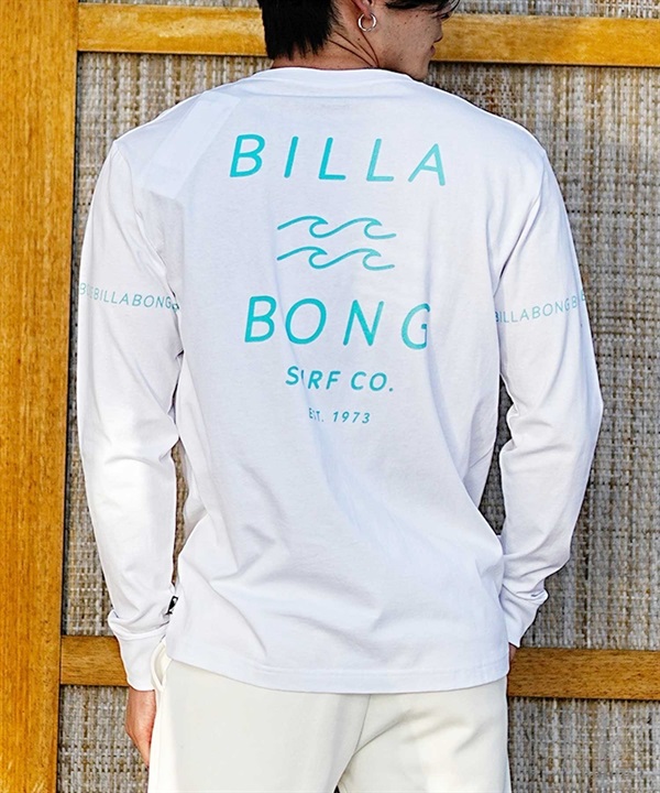 【マトメガイ対象】BILLABONG ビラボン BE011-051 メンズ 長袖 Tシャツ ロゴ ロンT バックプリント クルーネックロンT