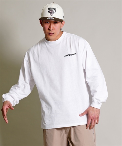 SANTA CRUZ サンタクルーズ 502231402 メンズ トップス カットソー Tシャツ 長袖 KK1 A19(WHITE-M)