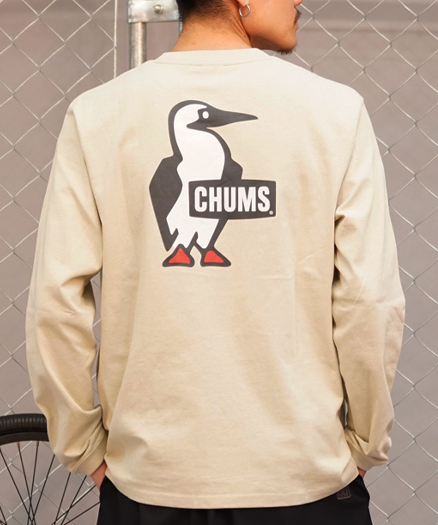 CHUMS チャムス メンズ Tシャツ 長袖 ロンT バックプリント ブービー