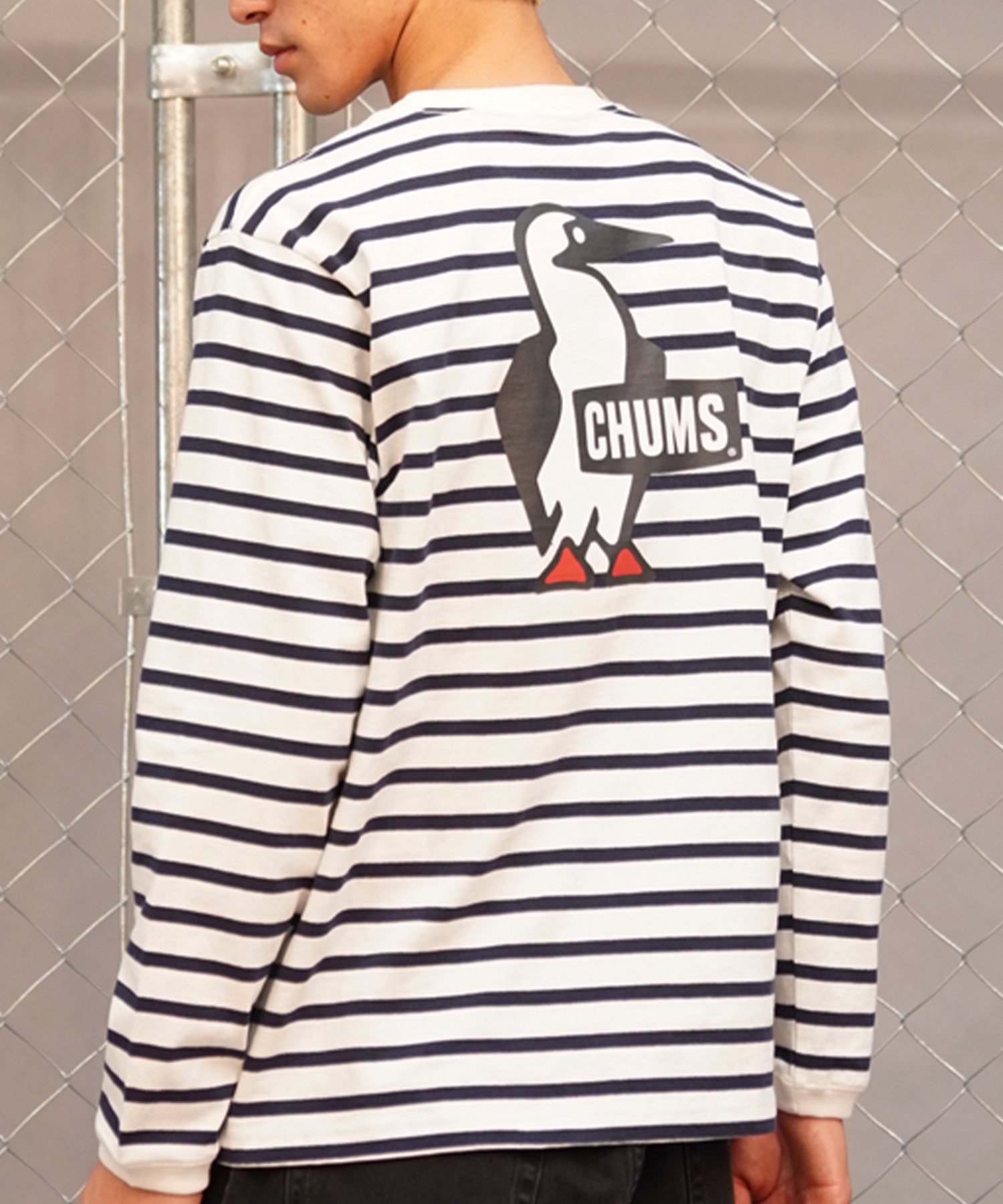 CHUMS チャムス メンズ Tシャツ 長袖 ロンT バックプリント ブービーロゴ CH01-2275(W011-M)