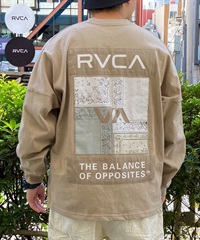 RVCA ルーカ メンズ 長袖 Tシャツ ロンT バックプリント ペイズリー柄 バンダナ柄 BE041-058