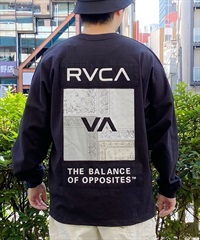 【クーポン対象】RVCA ルーカ メンズ 長袖 Tシャツ ロンT バックプリント ペイズリー柄 バンダナ柄 BE041-058
