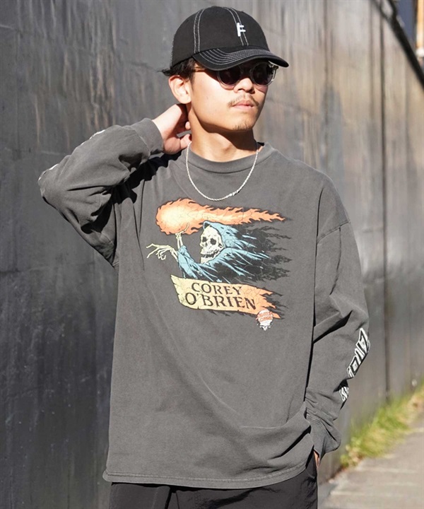 【ムラサキスポーツ限定】 SANTACRUZ サンタクルーズ ロンT フロントプリント ヴィンテージライク 502241403 メンズ 長袖 Tシャツ