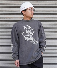 【ムラサキスポーツ限定】 SANTACRUZ サンタクルーズ ロンT フロントプリント ヴィンテージライク 502241405 メンズ 長袖 Tシャツ(P.BLK-M)