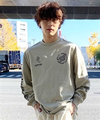 【ムラサキスポーツ限定】 SANTACRUZ サンタクルーズ ロンT ロゴプリント 502241406 メンズ 長袖 Tシャツ(BEIGE-M)