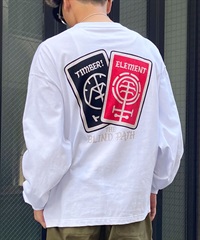 ELEMENT エレメント メンズ 長袖 Tシャツ ロンT ビッグロゴ バックプリント ルーズシルエット ストリート BE021-055