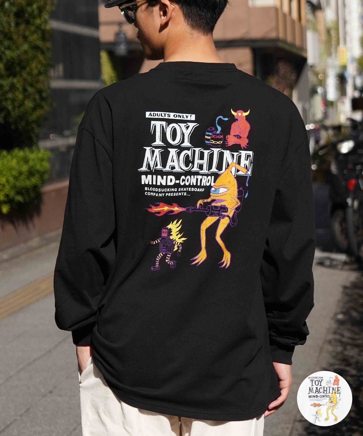 TOY MACHINE トイマシーン メンズ 長袖 Tシャツ ロンT オーバーサイズ