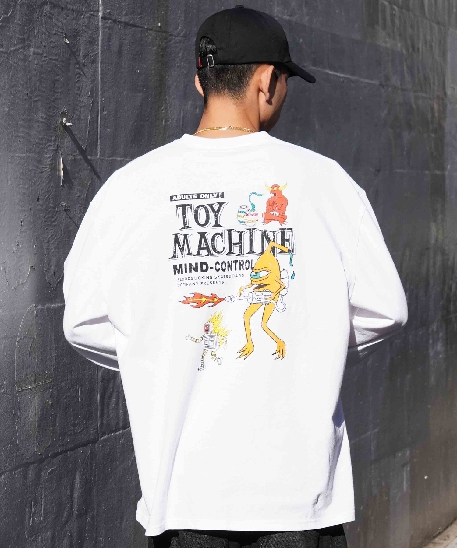 TOY MACHINE トイマシーン メンズ 長袖 Tシャツ ロンT オーバーサイズ