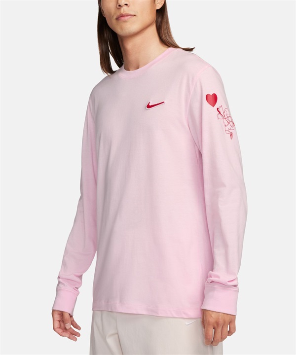 【マトメガイ対象】NIKE ナイキ メンズ 長袖 Tシャツ スポーツウェア ロングスリーブ ロンT ワンポイント ロゴ ハート柄 FV3994-663