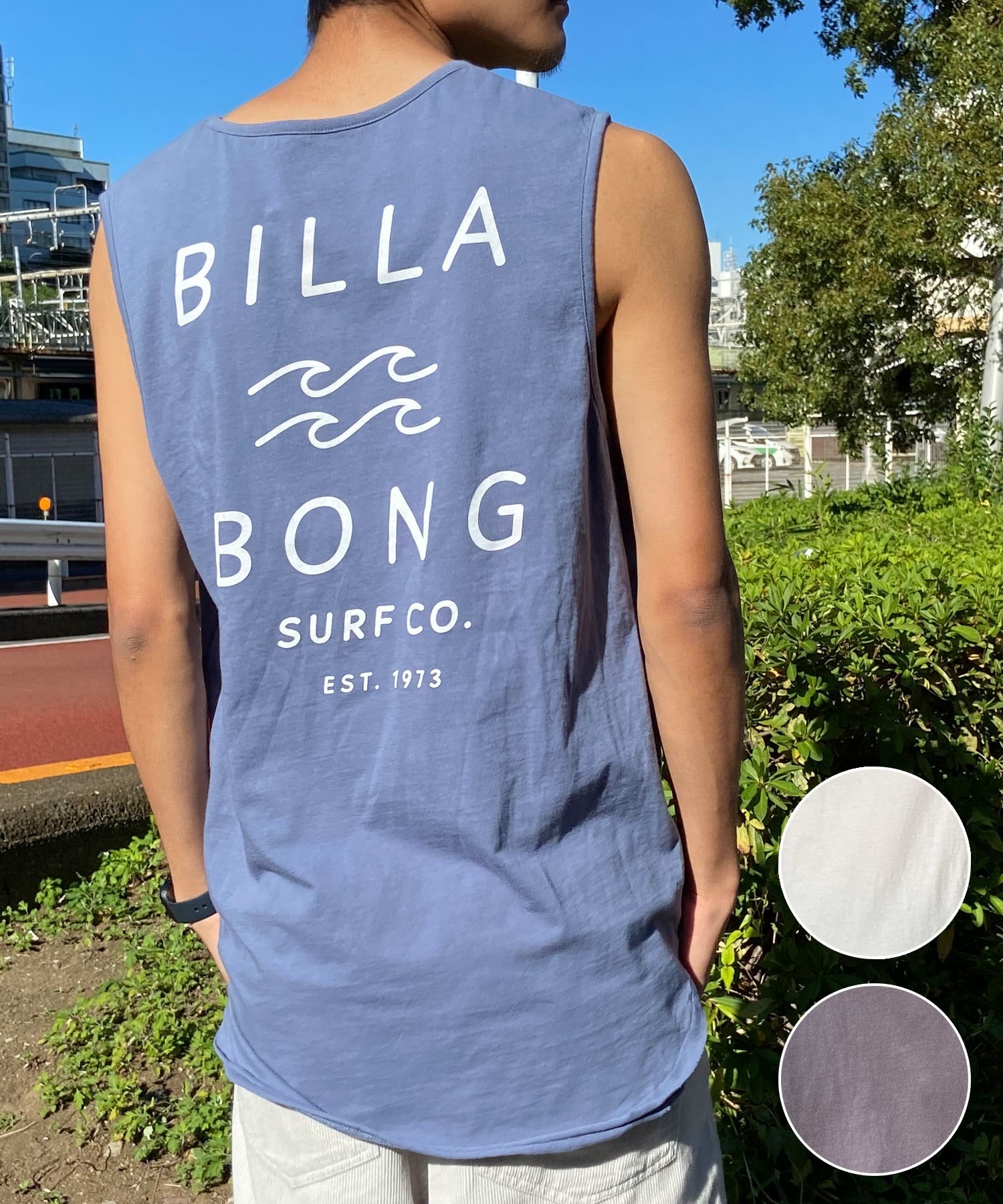 BILLABONG ビラボン ONE TIME メンズ タンクトップ バックプリント BE011-350(WHT-M)