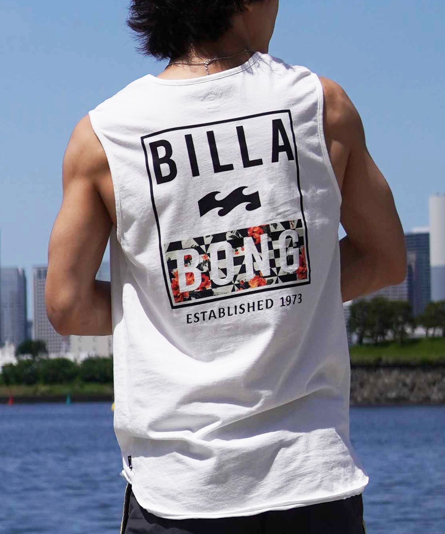BILLABONG ビラボン タンクトップ メンズ バックプリント カットオフ 