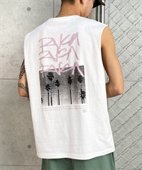 【クーポン対象】RVCA ルーカ メンズ タンクトップ カットオフ バックプリント オーバーサイズ BE04A-357(WHT-S)