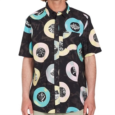 VOLCOM ボルコム VOLCOM ENTERTAINMENT LONG PLAYING WOVEN SHORT SLEEVE SHIRT A0412301 メンズ 半袖 シャツ KK1 C17