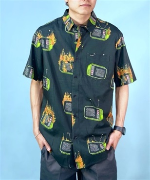 VOLCOM ボルコム FEATURED ARTIST JUSTIN HAGER WOVEN SHORT SLEEVE SHIRT A0412309 メンズ 半袖 シャツ KK1 C17