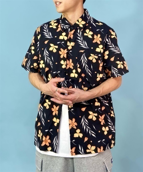 Hurley/ハーレー 柄シャツ 総柄レーヨンシャツ/カジュアルシャツ 
