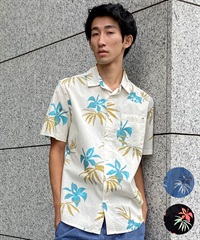 【クーポン対象】QUIKSILVER クイックシルバー メンズ 半袖 シャツ アロハシャツ 総柄 胸ポケット AQYWT03312(BKQ6-M)