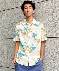 QUIKSILVER クイックシルバー メンズ 半袖 シャツ アロハシャツ 総柄 胸ポケット AQYWT03312