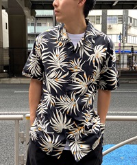 QUIKSILVER クイックシルバー メンズ 半袖 シャツ アロハシャツ とろみシャツ 総柄 レギュラーフィット 胸ポケット AQYWT03324