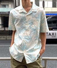 QUIKSILVER クイックシルバー メンズ 半袖 シャツ アロハシャツ とろみシャツ 総柄 レギュラーフィット 胸ポケット AQYWT03324(BDG6-M)