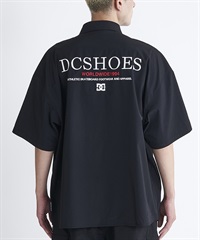 【クーポン対象】DC ディーシー メンズ 半袖シャツ バックロゴ 刺繍 ビッグシルエット セットアップ対応 DSH242001(BLK-M)