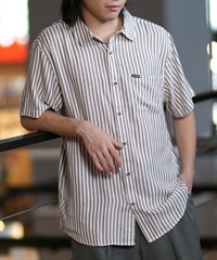 BRIXTON ブリクストン 半袖 シャツ メンズ CHARTER HB STRIPE S S WVN