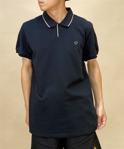 BRIXTON/ブリクストン ポロシャツ ワンポイント刺繍/コットンT 半袖ポロシャツ 2962(BLACK-M)