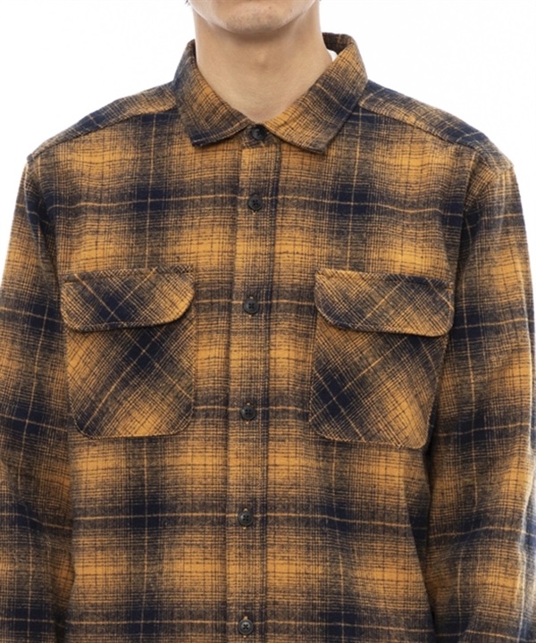 【マトメガイ対象】RVCA/ルーカ メンズ RECESSION COLLECTION DAYSHIFT FLANNEL LS ロングスリーブ 長袖 フランネルシャツ チェック柄 BD042-123