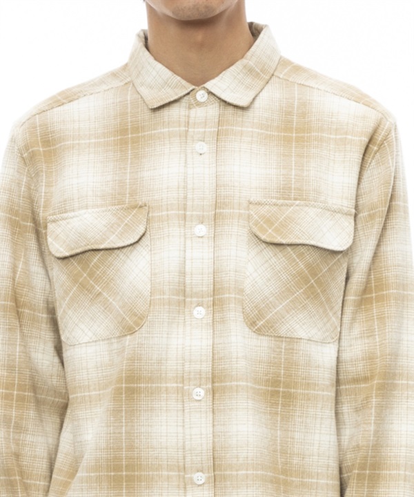 RVCA/ルーカ メンズ RECESSION COLLECTION DAYSHIFT FLANNEL LS ロングスリーブ 長袖 フランネルシャツ チェック柄 BD042-123