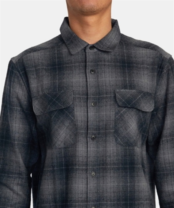 【マトメガイ対象】RVCA/ルーカ メンズ RECESSION COLLECTION DAYSHIFT FLANNEL LS ロングスリーブ 長袖 フランネルシャツ チェック柄 BD042-123